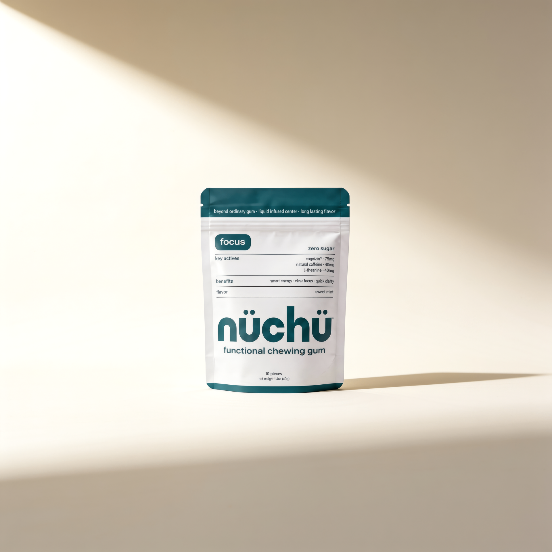 nüchü Focus Sweet Mint pouch